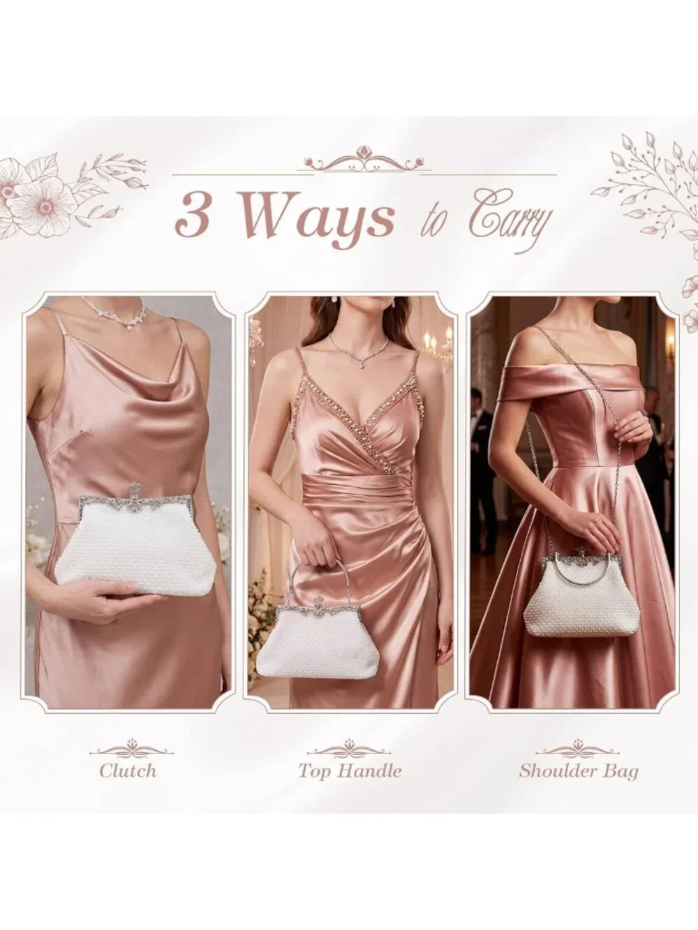 Chic Women's Evening Clutch Purse - Elegant Party Bag for Night Out & Events